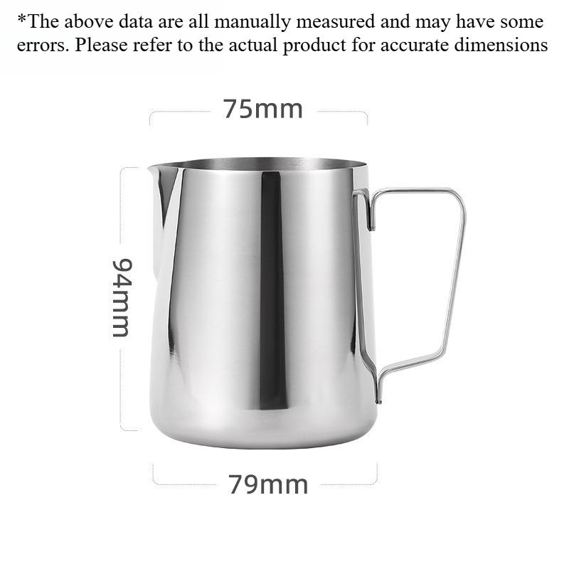 Professional Stainless Steel Coffee Frother Jug with Spout for Latte Art Thickened Design