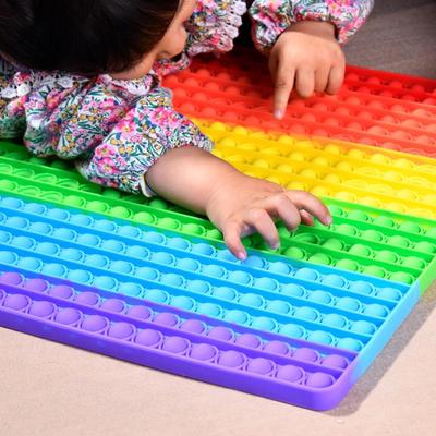 Pop Fidget Reliver Stress Toys Rainbow Push It Bubble Antistress Toys Adult Children Sensory Toy