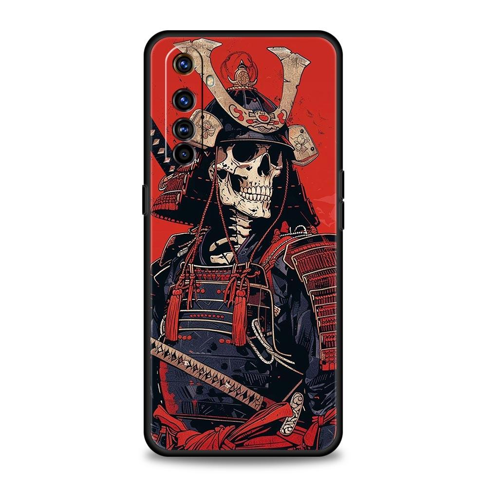 Samurai Hannya Mask Ghost Case For Realme 12 11 10 4G 9 8 5G 7 6 GT5 GT3 GT2 Pro Plus C21 C11 C25 C35 GT Neo 2 3 3T 5 Cover