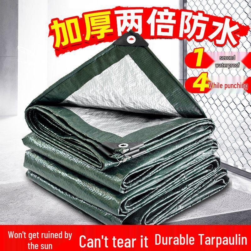 Waterproof & Sunproof Thickened Tarpaulin: Rainproof Cloth for Trucks, Tents, Sunshades, Outdoor Awnings, Balconies.