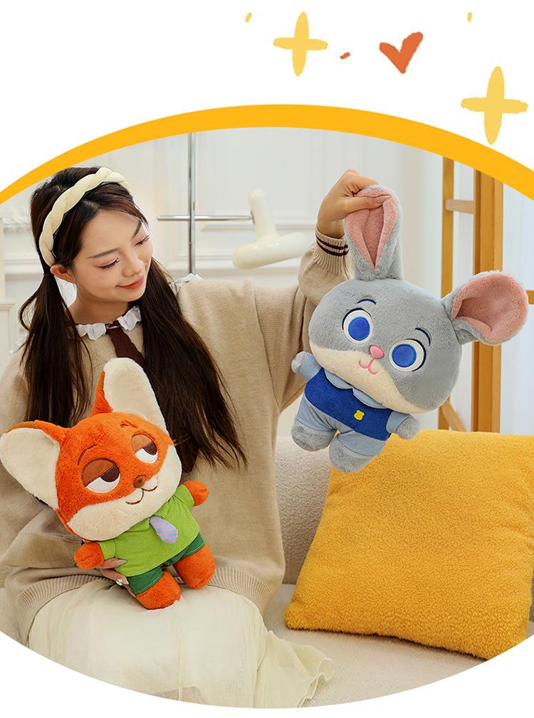 Crazy Animals Rabbit & Fox Plush Toy - Cute Q Version Dolls