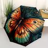 1pc Butterfly Nature Automatic Open/close Folding Compact Umbrella, 8-Rib Sturdy Canopy, Lightweight Portable, Everyday Use, Gift, Outdoor Umbrella, T