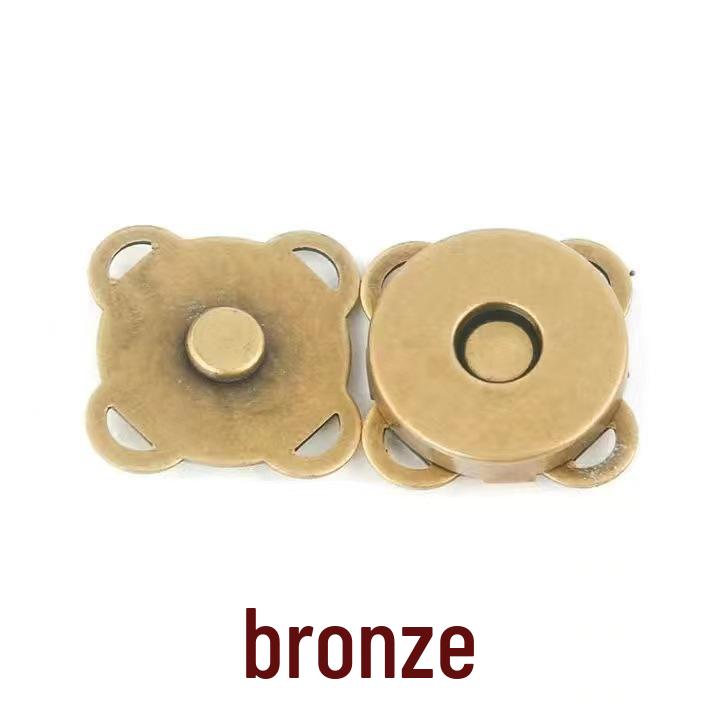 Plum Blossom Magnetic Snap for Bags & Clothing - Hand-Sewn, Invisible Male-Female Closure