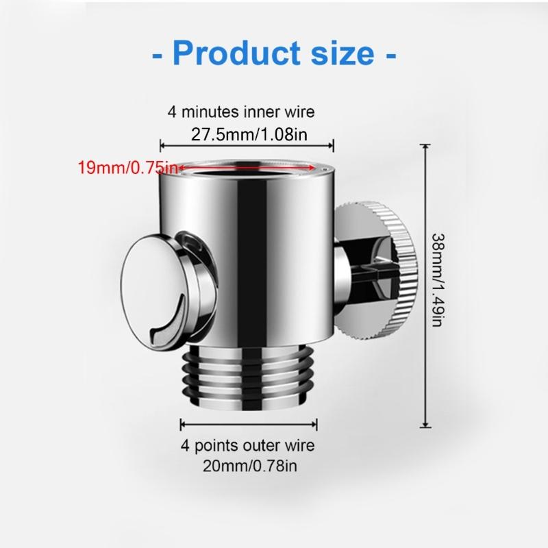 Leakproof Designs Water Flows Control Valves G1/2Inch Convenient for Shower Arm and Hose or Bidet Sprayer Daily Use
