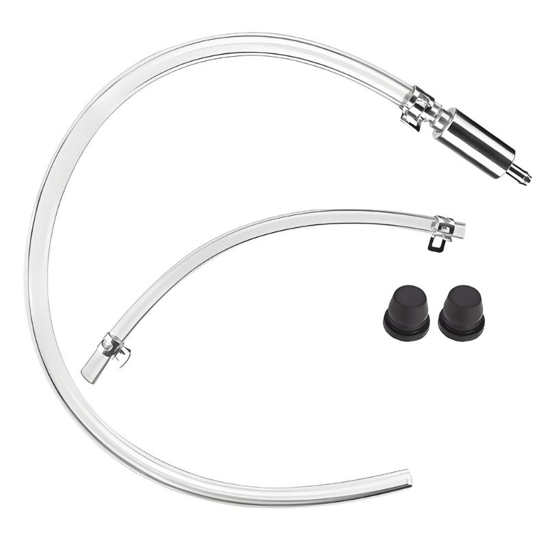 Motorcycle Maintenance Hose Kit with Clear Flexible Tube and Metal End Piece for Fluid Line Work and Garage Use