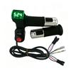 Green Screen 3-Speed Voltage Display Electric Bicycle Throttle Grip 123V