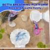 Shell Shaped Betta Fish Spawning Rest Platform With Strong Suction Cup Smooth Surface For Home Aquarium Decor