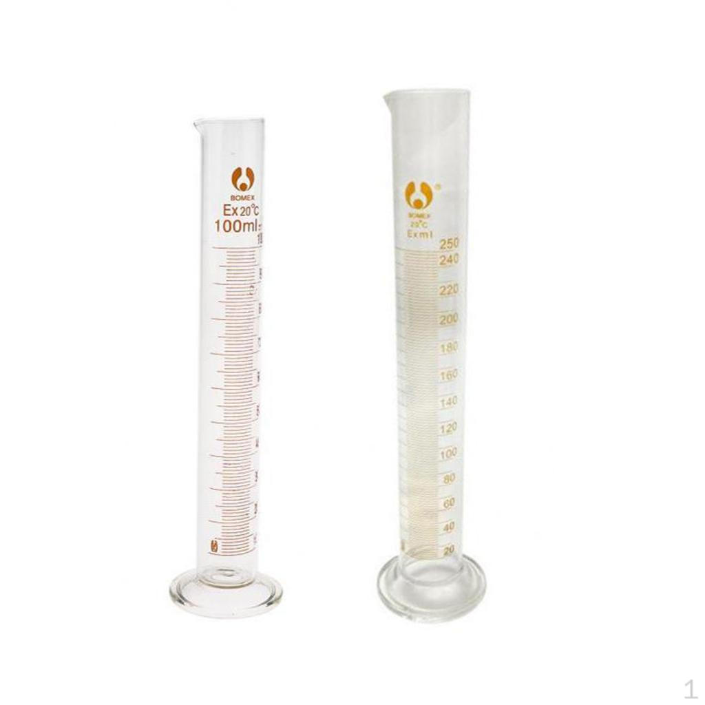 

2pcs Glass Cylinder/Beaker/Conical Measuring for