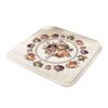 Breathable Memory Foam Chair Cushions Non Slip Flower Pattern Square Seat Pads for Comfort and Softness