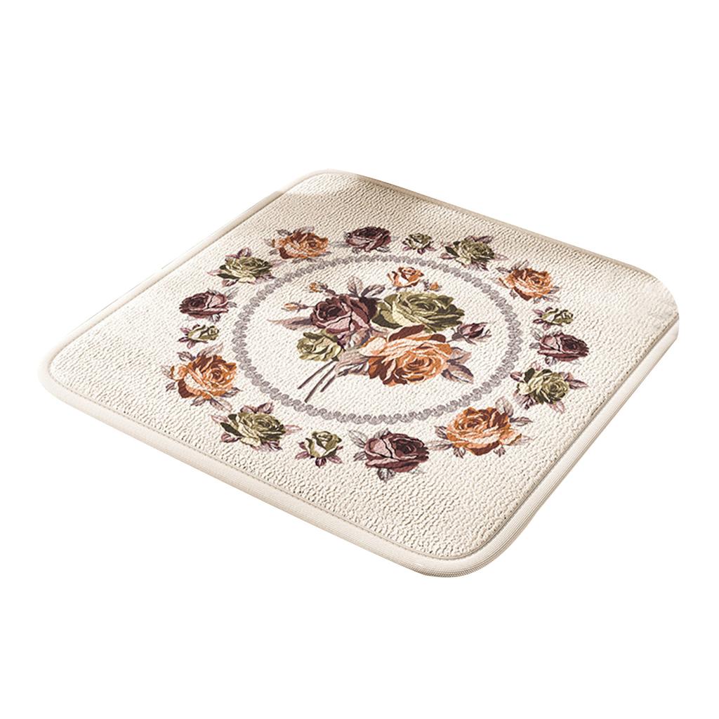 Breathable Memory Foam Chair Cushions Non Slip Flower Pattern Square Seat Pads for Comfort and Softness
