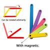Montessori Magnetic Block Math Toys Plastic Magnetic Splicing Strip Polygon Learning Teaching Aids Educational Toys For Children