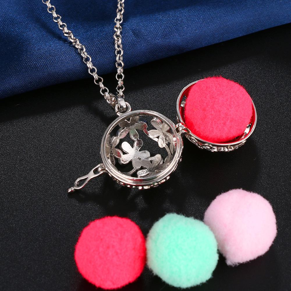 Aromatherapie Engelenvleugels Kleurrijk Zirkoon Kooi Medaillon Ketting Gloeiende Warme Bal Vrouw Mode Cadeau Diffuser Hanger Sieraden
