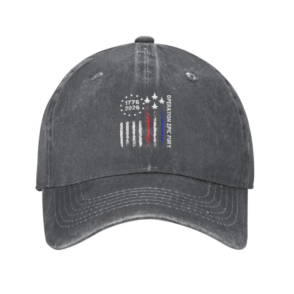 Washed Baseball Cap Operation Epic Fury Summer Hip Hop Hats For FeUnisex Unisex Yk Cute Outdoor Gym Sun Snapback Cap