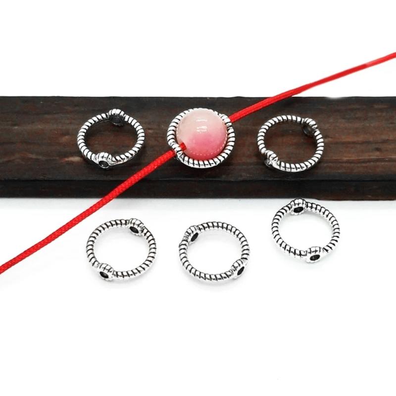30 peças anel fiança contas charme cabide espaçador contas conector pingente para fazer jóias espaçador grânulo bonés diy artesanato
