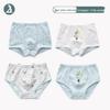 Shengzheka Boys' Cotton Boxer Shorts, Ages 0-8, Pure Cotton Crotch