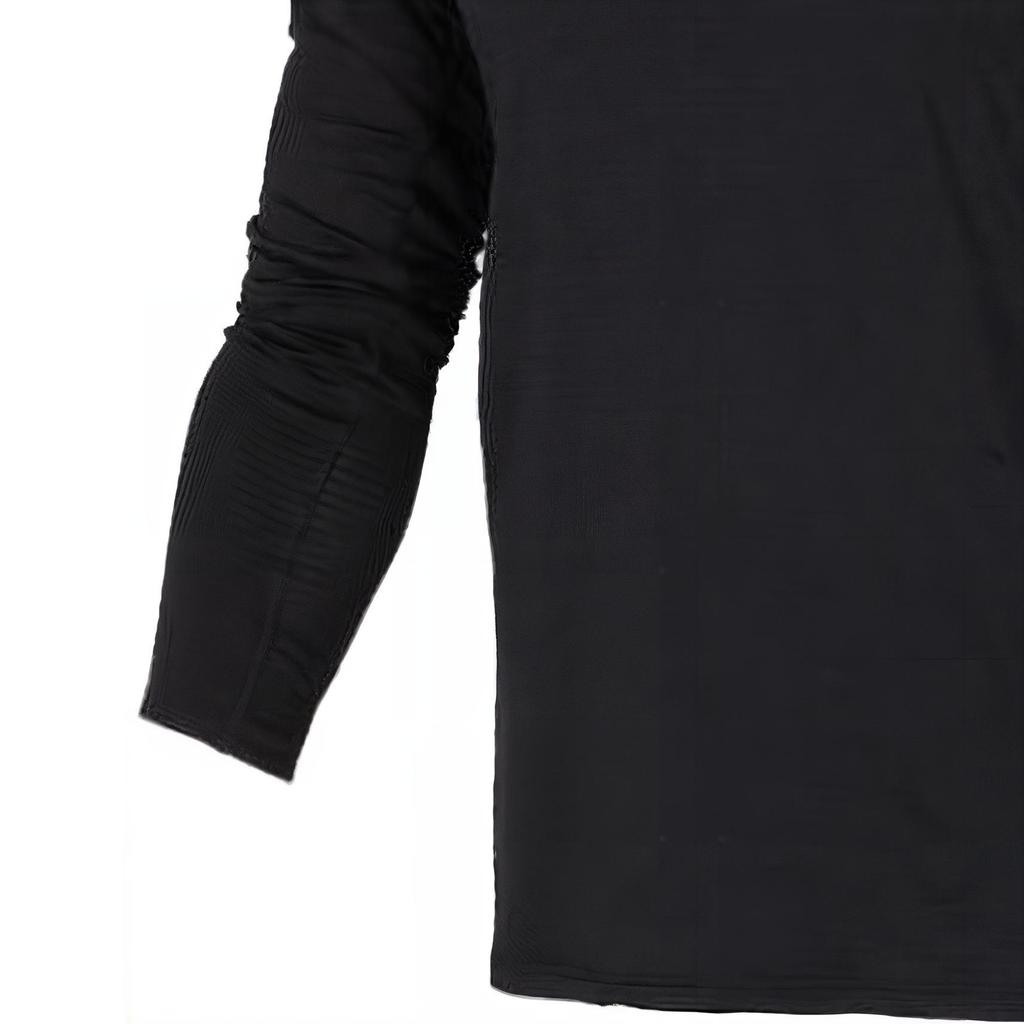 Nike Logo Print Crew Neck Long Sleeve T-Shirt Men Tops Black 857828-011