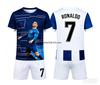 Fashion Ronaldo 7 AI New Fitness Football Training Competition Summer Children's Adult T-shirt Shorts Set Parent-child Outfit
