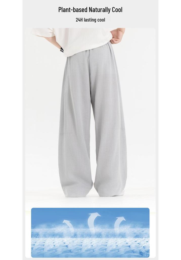 Pantaloni Larghi Estivi in Cotone e Lino per Ragazzo 2026: Leggero, Colore Unico, Stile Casual per Bambini di Mezza Età e Grandi