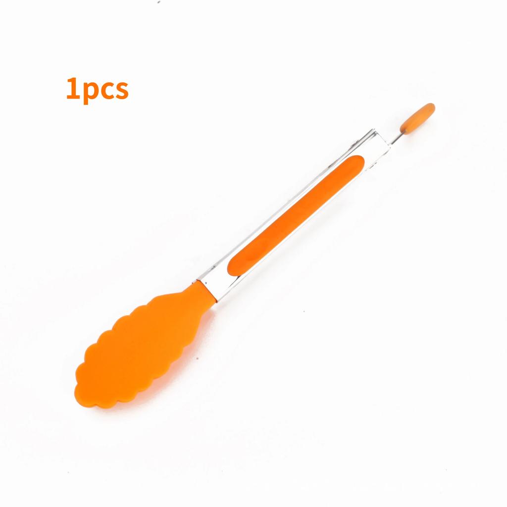 Silicone Food Tong Stainless Steel Kitchen Tongs Silicone Non-slip Cooking Clip Clamp BBQ Salad Tools Grill Kitchen Accessories