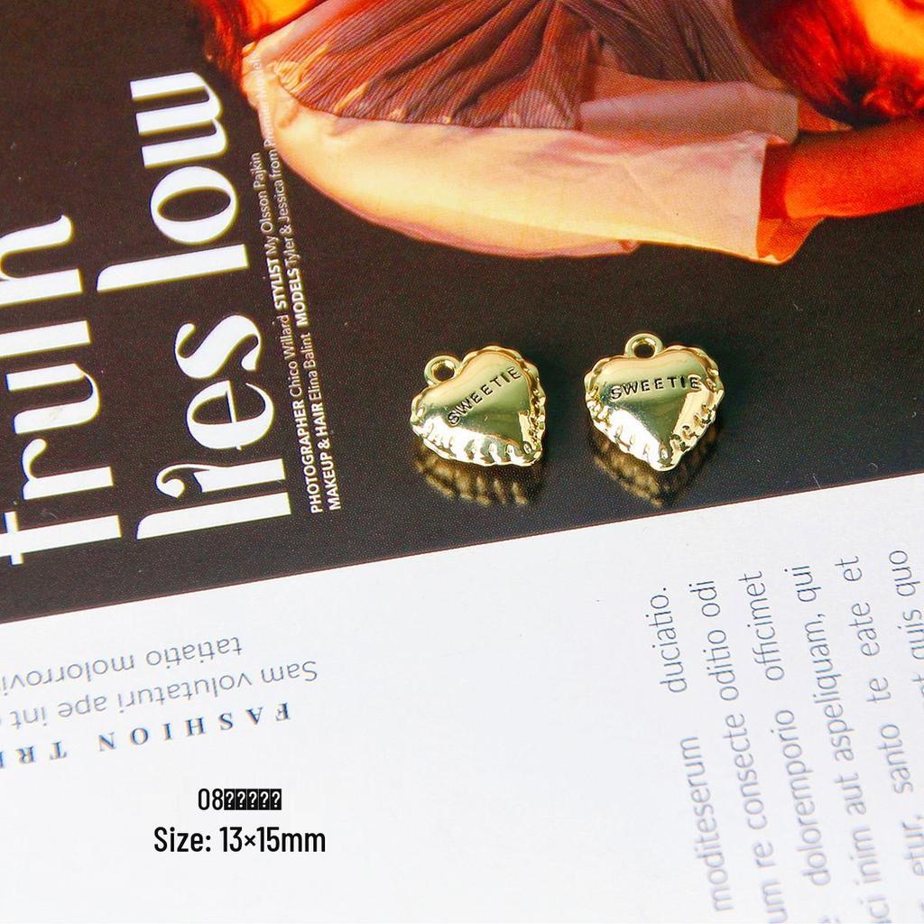 Fairy Gold Bow & Star Rose Flower Pendant for DIY Beading