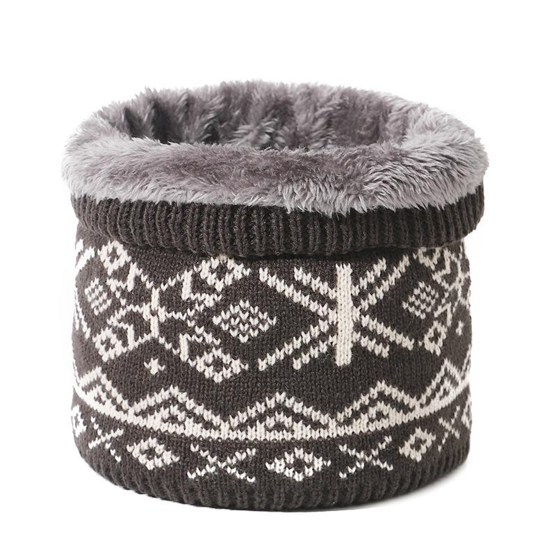 Thick Knit Fleece-Lined Snood: Winter Neck Warmer for Outdoor Cycling