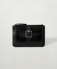Satur Vintage Buckle Card Wallet Black