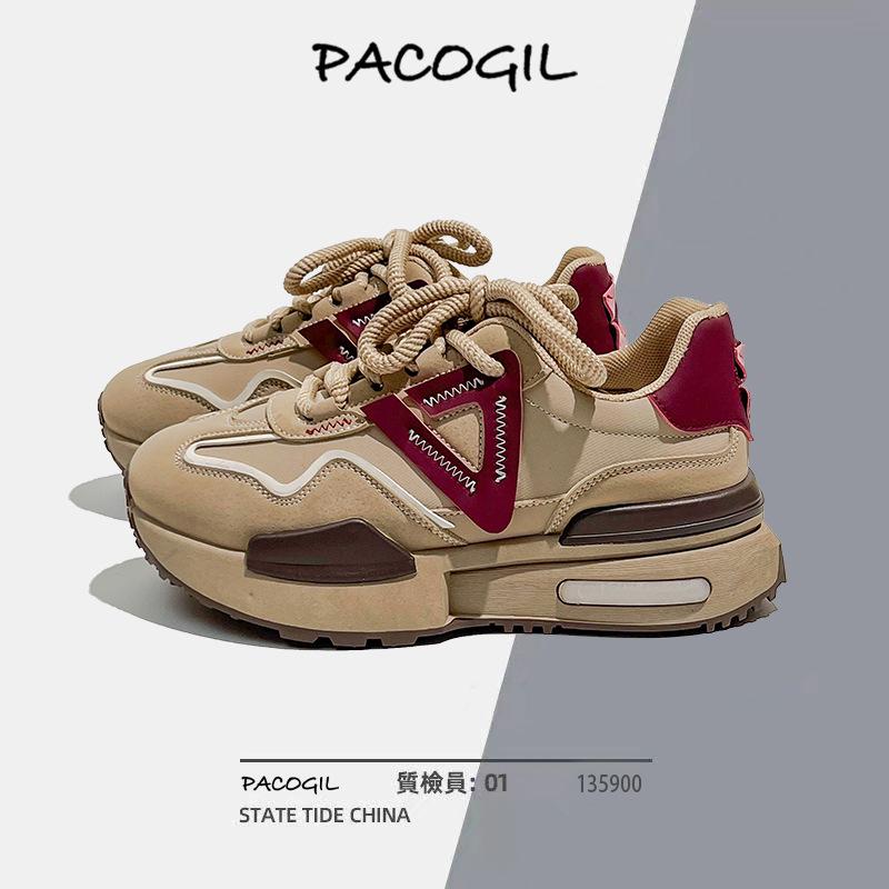 2024 Vintage Platform Sneakers Women Autumn Fashion Patchwork Sports Shoes All-match 2024 Anti Slip Daily Wear Ladies Footwear