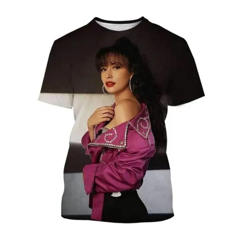 Selena Quintanila Large Size 3D Print Sports et Fashion Casual Short-sleeve