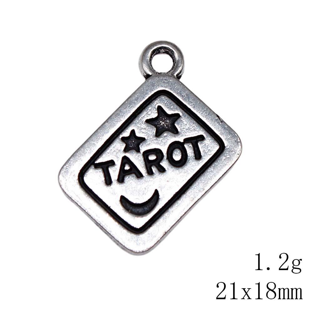 Christmas Decorations Charms For Necklace Friendship Puzzle Game Card Tarot Charms Pendant Home Garden Male Pendant