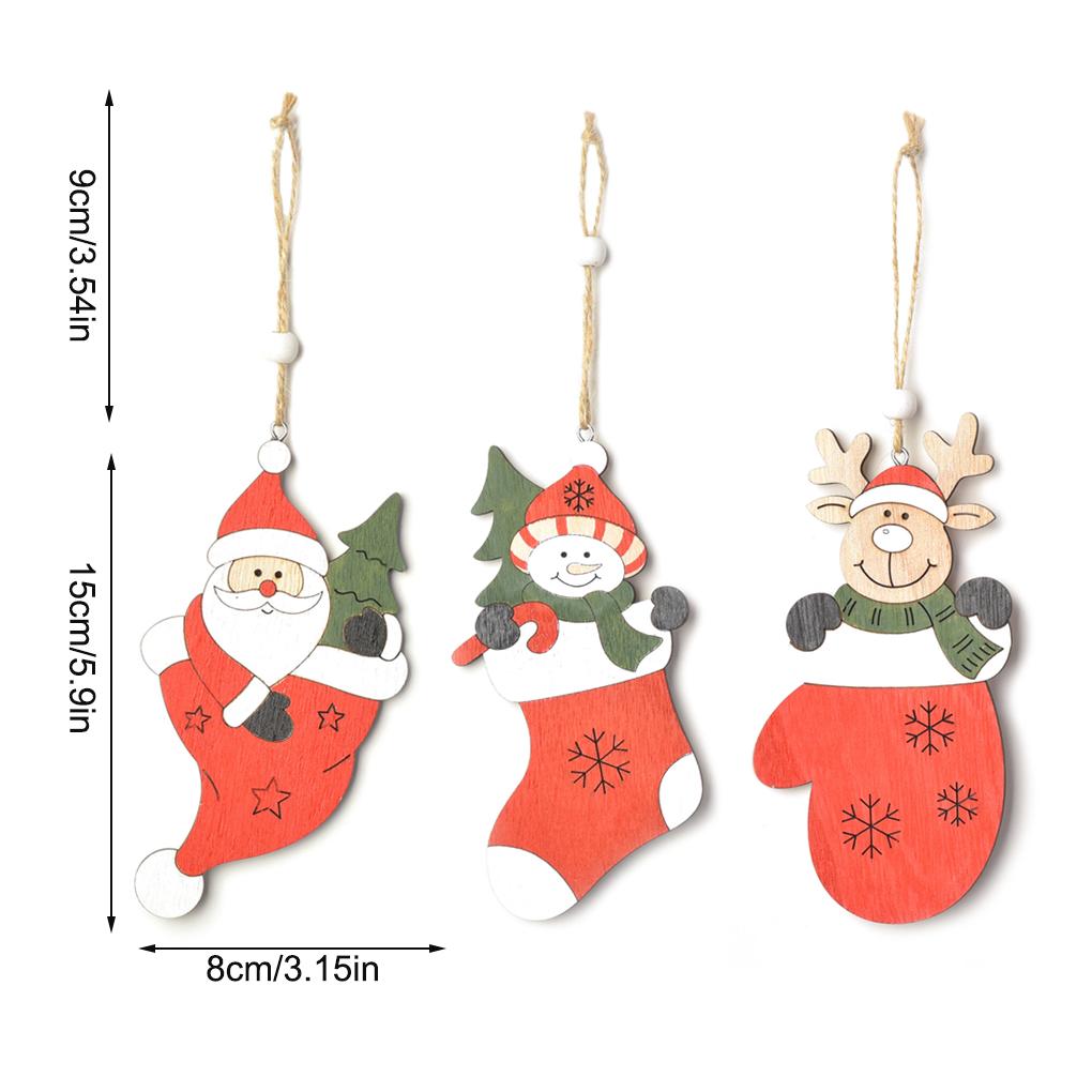 Christmas Pendant Adorable Room Hanging Decors Snowman Santa Claus Home Ornament DIY Xmas Tree Pendant Prop Party Supplies