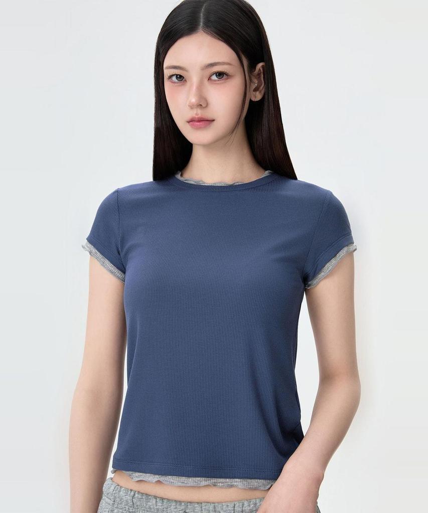MIXXO Color Block Short Sleeve T-Shirt_Miwhwg739A