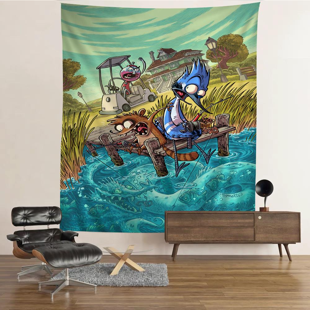 

RRegular Cartoon Show Printed Large Wall Tapestry Hanging Tarot Hippie Wall Rugs Dorm Home Decor 74x94cm(29x37in)