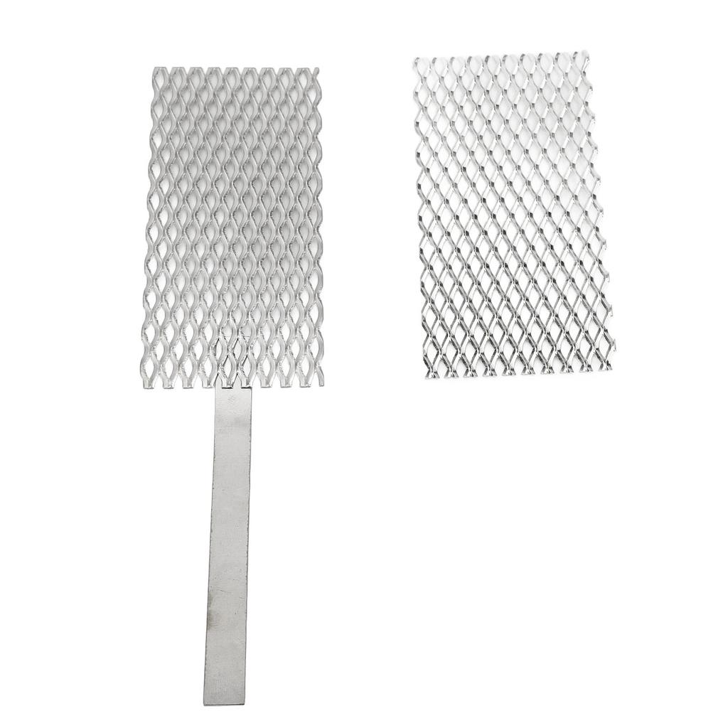 2 Pcs Ti Mesh 100x50mm Gold Silver Copper Jewelry Plating Tool Mesh with Handle