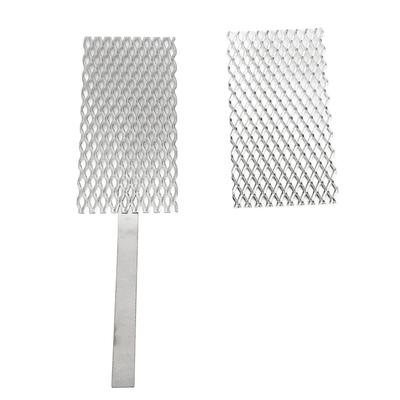 2 Stuks Ti Mesh 100x50mm Goud Zilver Koper Sieraden Plateringsgereedschap Mesh met Handvat