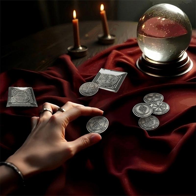 King Solomon Jupiter Amulet Coin - 14 Model Commemorative Alloy Collection for Ritual & Meditation