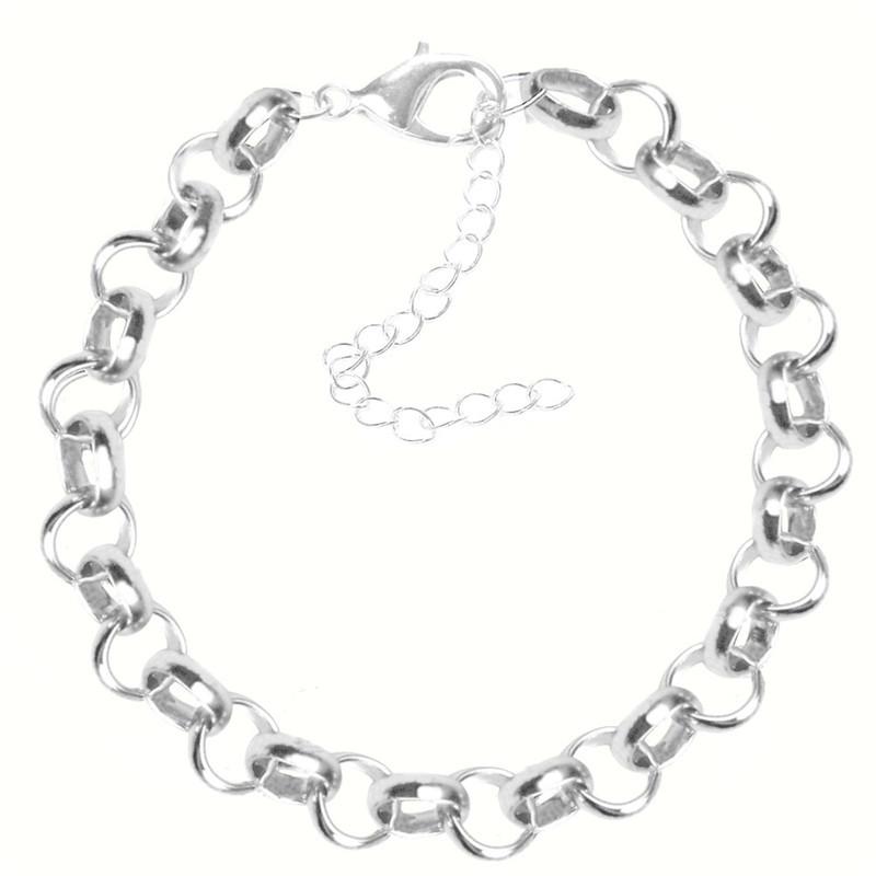 Men's European and American 3.2mm Titanium Stainless Steel Flat Bracelet