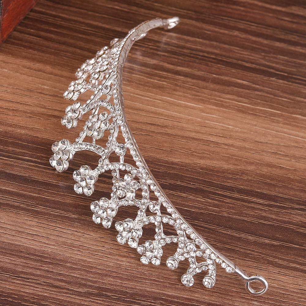 Coroană mică pentru copii din strass coreean, bentita simplă de coroană de mireasă pentru nuntă, accesorii pentru toaleta de nuntă