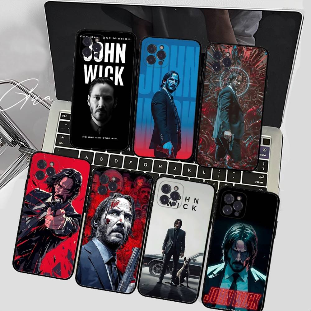 1pc Classic J-john Movie W-wick Phone Case For Iphone 17 Air 16 15 14 13 12 11 Pro Max 16 15 14 Plus TPU Soft Case