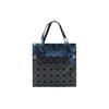 New ISSEY MIYAKE Platinum PVC Tote Bag, Shopping Bag, Handbag Regular Women's Metal Blue Gray BB18-AG142-72
