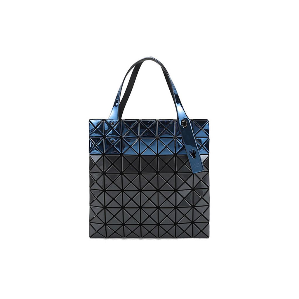 New ISSEY MIYAKE Platinum PVC Tote Bag, Shopping Bag, Handbag Regular Women's Metal Blue Gray BB18-AG142-72