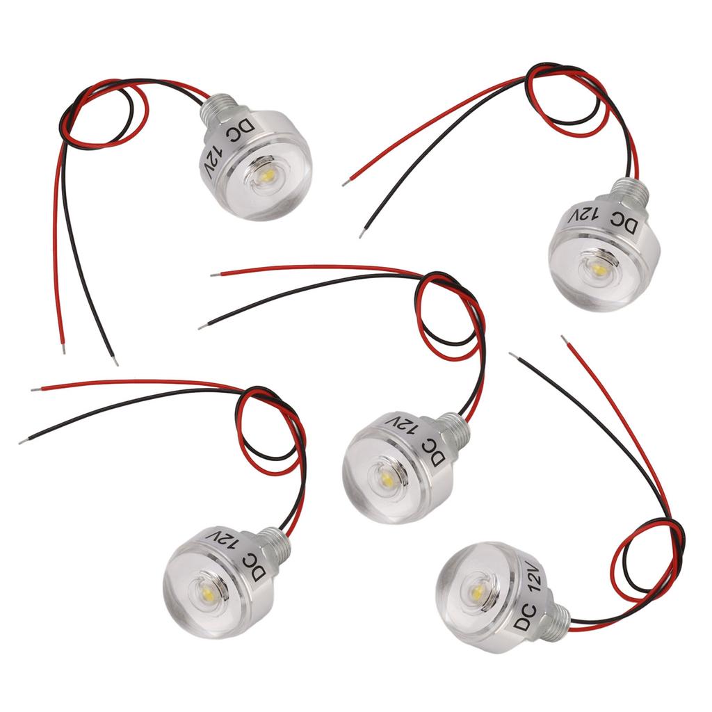 5PCS LED In Ground Well Light DC 12V 1W Mini Embedded Spotlight LED Deck Lamp for Jewel Cabinet