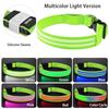 Adjustable LED Glowing Dog Neck Ring Nylon Material Night Safety Buckle Chain  Small Dog