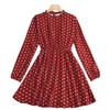 European and American autumn and winter temperament polka dot dress women's clothing waist long sleeves fashion casual dress