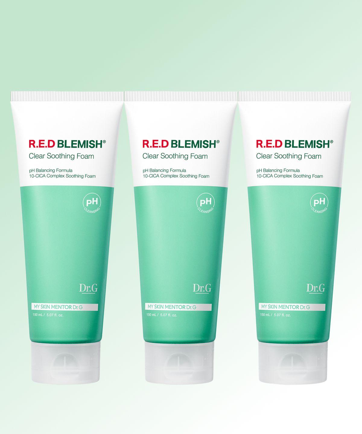 Mildly Acidic Red Blemish Clear Soothing Foam 150mL (3 bottles)