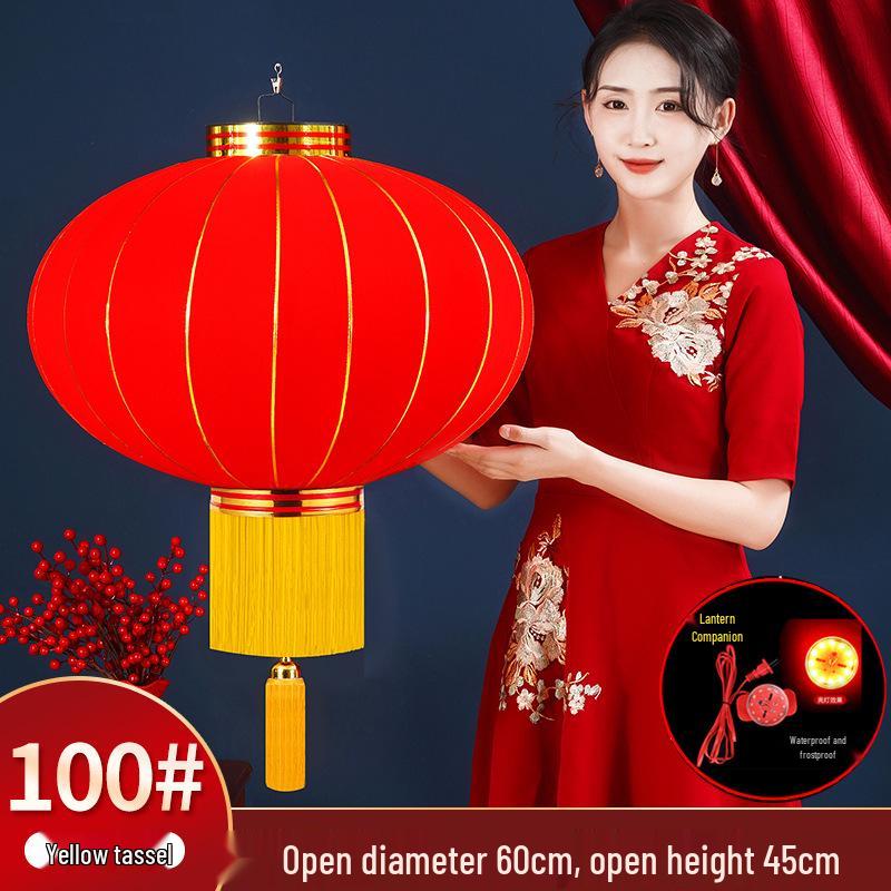 

Красные фонари нового стиля 2023 года: Китайское новогоднее подвесное украшение для балкона и входной двери