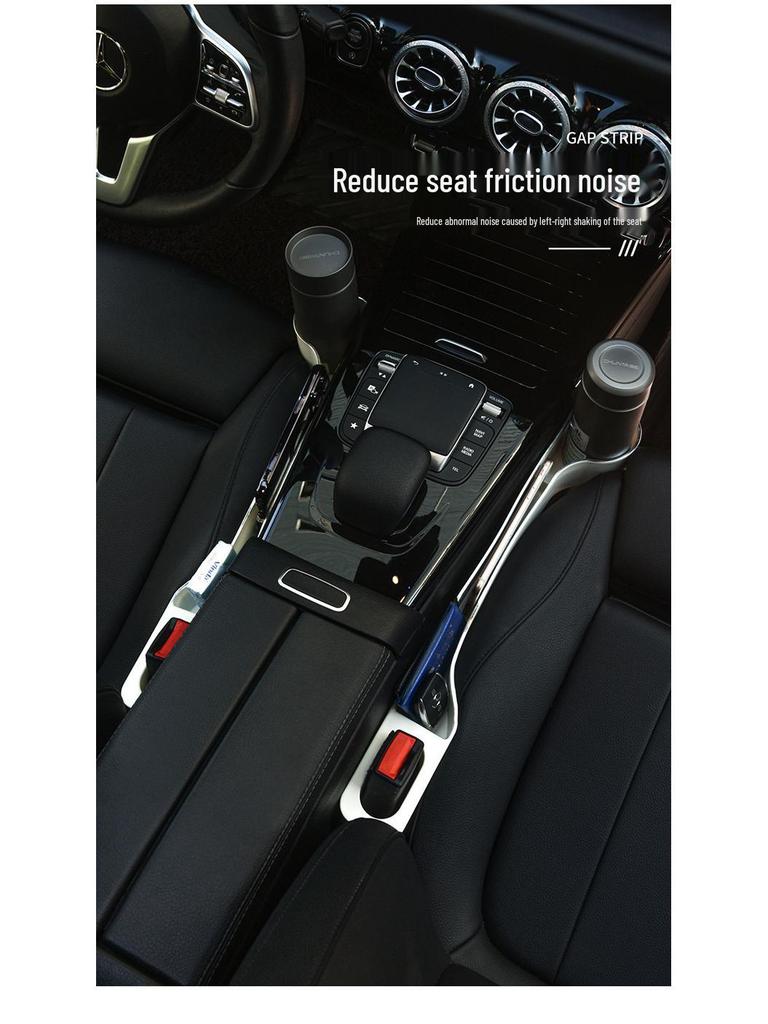 Universal Car Seat Gap Organizer - Leakproof, Multifunctional Storage for Driver & Passenger.