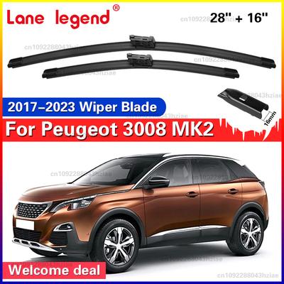Wiper 28"+16" Front Wiper Blade For Peugeot 3008 Mk2 2017 -  Windshield Windscreen Front Window Brush