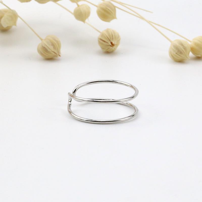 2019 Geometric Cross-Line Adjustable Ring in Japanese-Korean Style