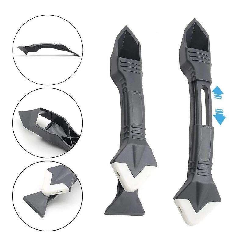 Silikon Schaber Abzieher Kleber Entferner Messer Verfugen Winkel Schönheit Riss Kelle Werkzeug Fugenkratzer Set 3in1 Multifunktional Zuhause