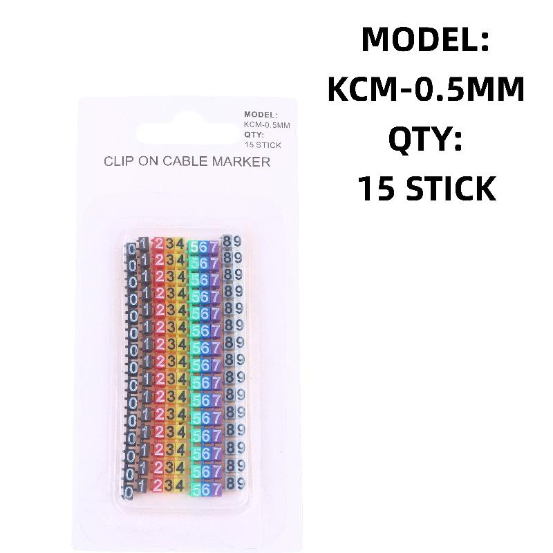 1/3 Sets Plastic Colourful C-Type Marker Number Tag Label Cable Markers For 2-3mm Wire Conspicuous And Easy To Identify